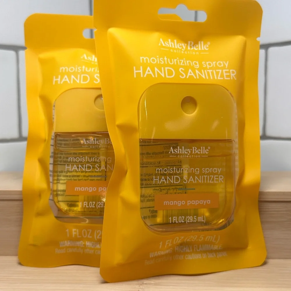 AshleyBelle Moisturizing Spray Hand Sanitizer - Mango Papaya - Bright Yellow